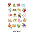 Pegatinas de recompensa con frutas, animales y frases motivadoras en inglés - Estilo Motivador de Frutas y Comida (G006-A)