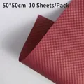 Burgundy embossed floral wrapping paper with dot texture 50x50cm 10 sheets per pack - Polka Dot Embossed - Maya Red