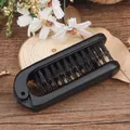 Boar Bristle Folding Comb Black