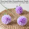 3-Head Pompon Mum Light Purple