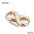 Colgante símbolo de infinito en oro rosa para bisutería medida 20x10mm y 2g - 20*10mm / Oro rosa