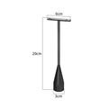 Black matte T-bar earring display stand with dimension labels 20cm height and 6cm width - Large Teardrop / 6*20cm / Black