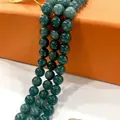 Polished deep green translucent jade beads for DIY beaded jewelry making projects - Green Jadeite 44 / 6mm / Approx 63pcs