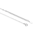 S925 sterling silver clavicle chain in silver finish with spring ring clasp and teardrop tag - Shiny Cable Chain 20+2in / White Gold