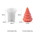 Spiral polka dot Christmas tree silicone mold with red candle finished product sample - Six-layer Christmas Tree