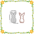 Hase Silikonform für DIY Basteln mit rosa Hasen-Harzguss-Ergebnis für Ostern - Kleines hohles Kaninchen