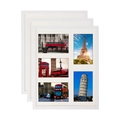 3er-Set weiße minimalistische Fotorahmen mit 5 Öffnungen für Wand oder Tisch - Weiß / 11*14 Zoll