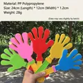Mains d'applaudissement en plastique coloré rouge, jaune, bleu, vert et rose - Sans Smiley (Épaissi) / 24cm