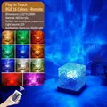 RGB 16-color water ripple projector lamp with touch control and remote for home decor - 16 Colors Dynamic (Touch + Remote)