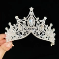 Silberne Braut-Tiara mit funkelnden Kristall-Strasssteinen für Hochzeiten und Partys - Klein / Silber Weißer Strass