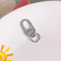 Rainbow plated D-ring lobster clasp swivel metal keychain hook for DIY accessories - Grey Iridescent