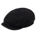 Gorra clásica de repartidor en algodón negro con detalle de logo metálico lateral - Talla única / Negro