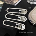 6cm Double Bout Rond Argent (Lot de 3)