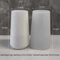 Moule en silicone et vase conique fini pour l'artisanat du béton et de la résine - Moule de Vase J-301a