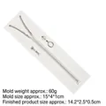 White silicone fondant mold for creating 14cm zipper shaped cake border decorations - 1# Long Single Zipper / Gray