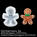 Σετ καλούπι σιλικόνης ανθρωπάκι gingerbread με τελικό προϊόν και ακριβείς διαστάσεις - Διαφανές / Διαφανές