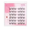 Self-adhesive cluster eyelashes Elf Cat style segmented false lashes in pink box - Glue-Free Cat Elf