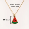 Detalles del collar de sandía con cadena de 40+5cm y especificación de peso de 3,5g - Sandía
