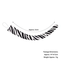 Zebra pattern plush animal tail prop for Halloween cosplay, 32cm long with elastic loop - 32cm Regular Tail / Zebra Print