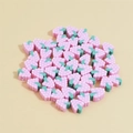 Pink strawberry polymer clay 10mm loose beads for DIY handmade bracelets and jewelry crafts - Pink Grape