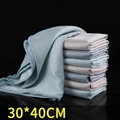 Lot de 10 chiffons en microfibre bleu et gris, texture diamant, taille 30x40 cm - Chiffon Écailles de Poisson 30x40CM (10 Pièces)