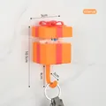 Orange cartoon gift box wall hook with cute puppy figure, size 10.5x5cm - Gift Box Style - Orange