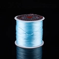 Light blue elastic bead string on a roll for DIY jewelry and crystal bracelet making - Sky Blue