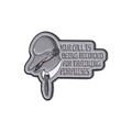 Lustige Delfin-Emaille-Anstecknadel mit dem Text Your Call Is Being Recorded For Training - Qhxz2260