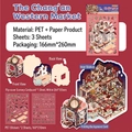 Kit d'autocollants DIY thème architecture ancienne de Chang'an pour le scrapbooking - Marché de l'Ouest de Changan