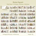 Roman Plaza watercolor washi stickers set with 30 unique landscape designs for journaling - Rome Plaza