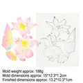 Moule en silicone colibri et lys pour gâteaux fondants avec dimensions et poids précis - Style 1 Colibri Et Fleur (B484) / Gris