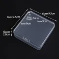 Square clear PP plastic organizer box 9.5x9.5x2.8cm with secure snap closure - Square 9.5*9.5*2.8cm