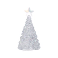 Holographic crystal Christmas tree ornament with a star topper on white background - Pentagram Christmas Tree (Iridescent)