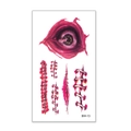Halloween temporary tattoo stickers with realistic bloody eyeball and stitched scar wounds - 60*105mm / Broken Eyeball and Sutured Scar Style(BW-13)