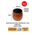 Wild jujube wood 120ml egg-shaped cup with internal carbonized finish and 8cm height - 120ML / Charcoal Finish Belly Cup