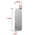 Italian charms bracelet tool silver stainless steel assembly part with 43mm height - Square (Matte Finish) (ICH001-3)