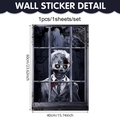 Halloween scary zombie boy PVC static window sticker for party glass decoration 60x40cm - Zombie Boy Style (UV24Y11886S_R) / 60*40cm