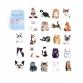 Waterweight watercolor kitty diary stickers in blue box for scrapbooking DIY decoration - Kitty Diary