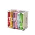 7-piece portable compressed towel set with multi-colored individual wrap for travel - 7pcs/Box Color Mix