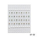 Detail of ET-22 facial gems with white pearls and iridescent teardrop rhinestones - ET-22 Pearl Teardrop Aurora