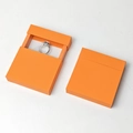 Bright orange drawer jewelry box for rings with protective foam insert display - Orange Covered Drawer Box (With Inner Box) / 7*7*2cm / Orange