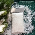 Artificial snow flakes in 12x21cm bags for Christmas tree and scene decoration - 21*12cm / White