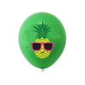Grüner Hawaii-Partyballon mit süßer lachender Ananas und rosa Sonnenbrille - Ananas / Grün