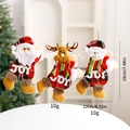 Three-piece Christmas plush doll set featuring Santa, Reindeer and Snowman with JOY text - Style A 3-Piece Set/JOY Tag / Display Set 1 (17 PCS)