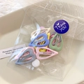 Set of colorful heart hair clips in macaron shades with cute thank you gift packaging - 10pcs Candy Color Heart Clips