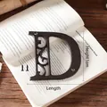 Vintage Wandschild Buchstabe D aus Gusseisen 11cm für Haus und Café Dekoration - Holer Buchstabe D