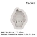 Cheese cone ice cream silicone mold for aromatherapy plaster and cake decoration - No.3 Ice Cream - Greyish White