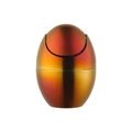 Rainbow stainless steel egg-shaped mini desktop trash can with swing lid design - Magic Red