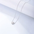 Elegante collar de plata esterlina 925 con colgante de copo de nieve y cristales brillantes - Plata 925 / Plateado