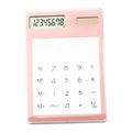 Rosa und weißer 8-stelliger Solar-Taschenrechner mit flachen Tasten und Rahmen - 120*81*5mm / Rosa